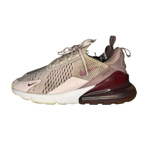 Nike Shoes - Nike Womens Air Max 270 AH6789-601 Pink Red Lace-Up Sneakers Shoes Size 10